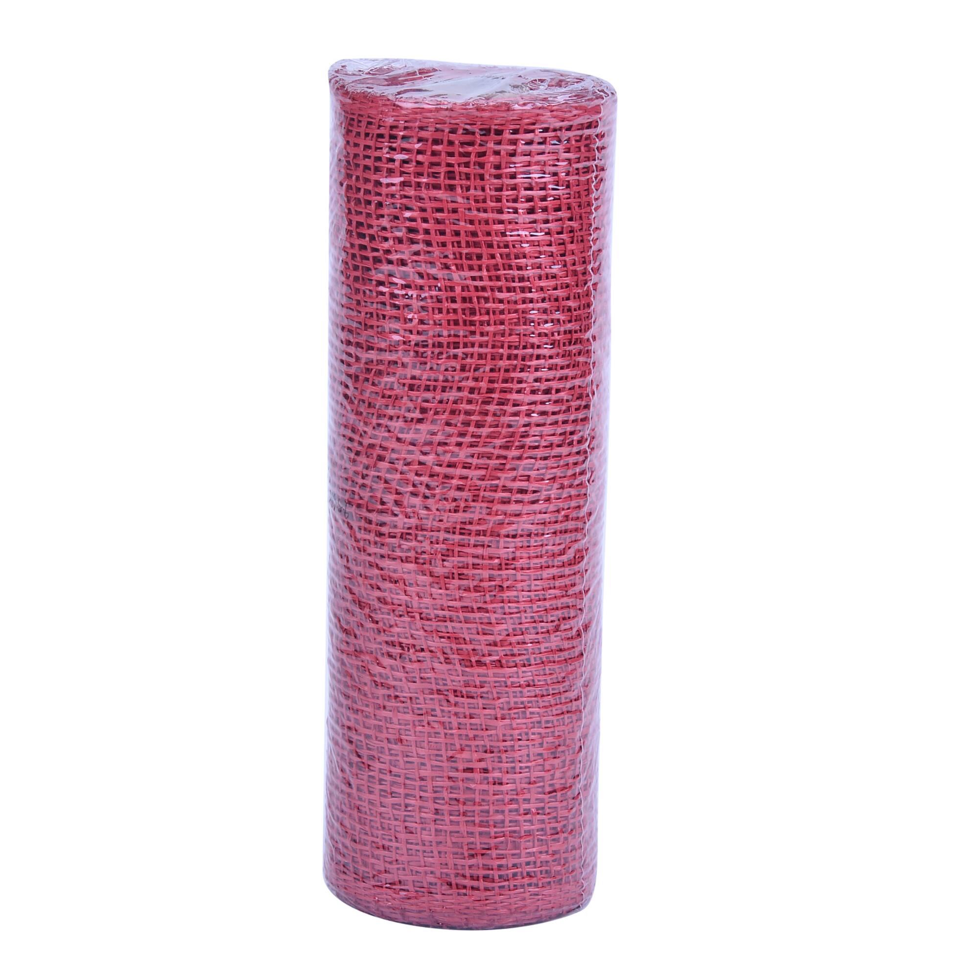 10" x 19ft. Red Poly Burlap Mesh by Celebrate It™